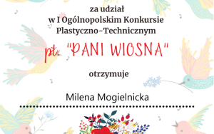 Konkurs Plastyczny "Pani Wiosna" (2)