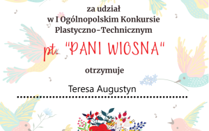 Konkurs Plastyczny "Pani Wiosna" (1)